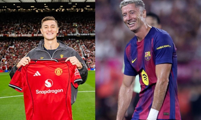 Barca nhắm Sesko để thay thế Lewandowski