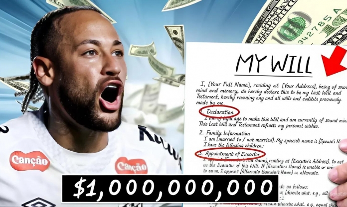 Neymar bất ngờ nhận di chúc thừa kế 1 tỷ USD từ người lạ