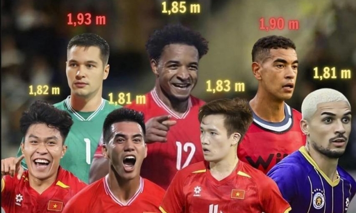 Truyền thông Indonesia phát sốt với chiều cao của ĐT Việt Nam