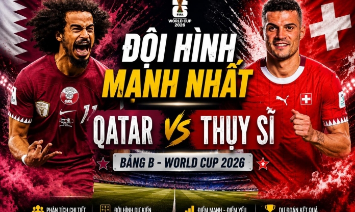 Đội hình mạnh nhất Qatar vs Thụy Sỹ: Đại gia châu Á đấu cỗ máy kỷ luật châu Âu