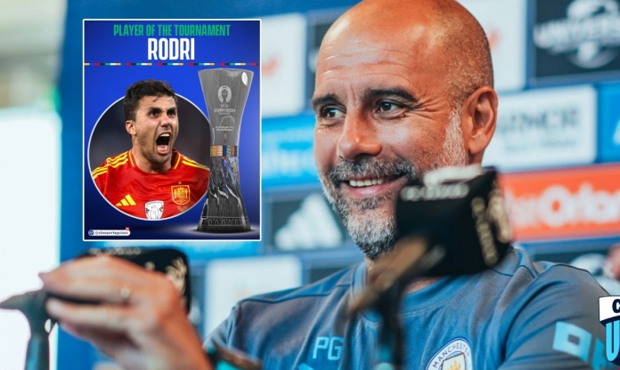 Pep Guardiola tự tin Rodri sẽ là chủ nhân Quả bóng vàng 2024