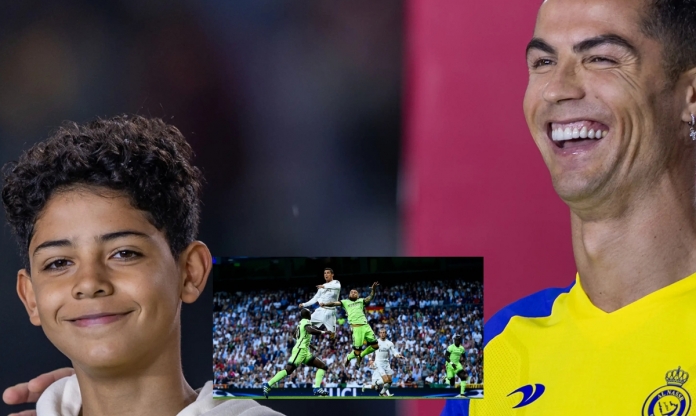 'Ronaldo con' tiếp tục tái hiện bàn thắng thương hiệu của cha