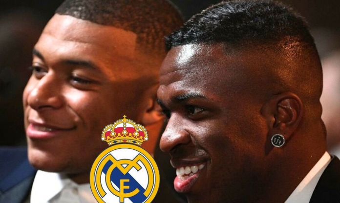 Tham dự lễ trao giải Quả bóng Vàng 2023, Vinicius lại chơi chiêu rước Mbappe về Real