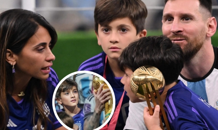 Con trai cả Messi thể hiện 'sức hút' trên sân bóng, các cô nàng chỉ biết đỏ mặt