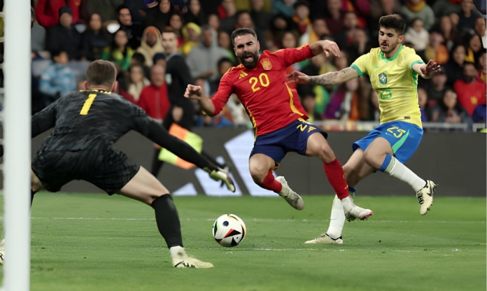 Brazil và Tây Ban Nha kết thúc trận cầu rực lửa với 6 bàn thắng