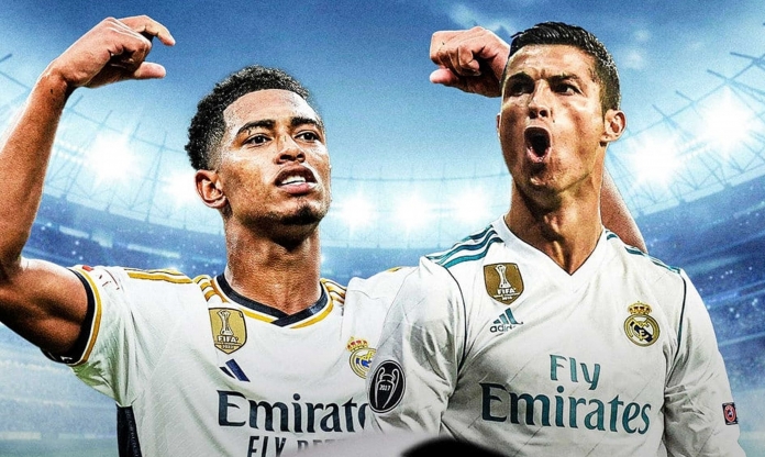 Hơn cả Ronaldo thời đỉnh cao, Bellingham có thống kê không tin nổi cho Real Madrid