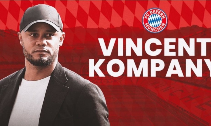 CHÍNH THỨC: Bayern Munich bổ nhiệm Vincent Kompany làm HLV trưởng
