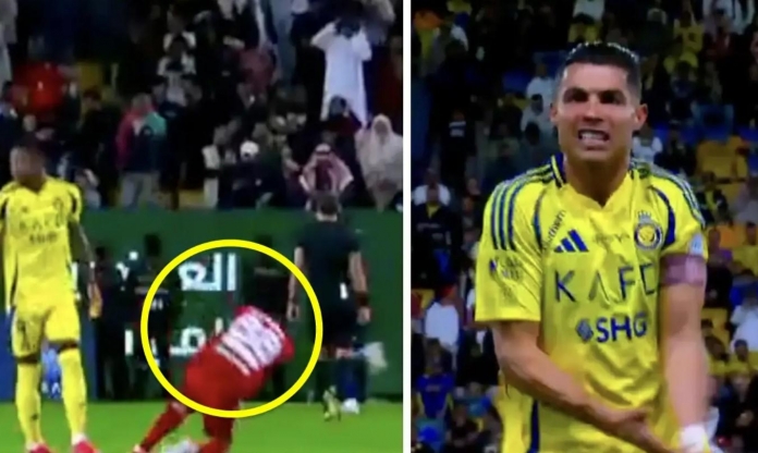 Ronaldo phát điên với trọng tài vì thẻ đỏ tranh cãi của Jhon Duran