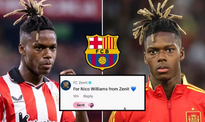 Barca bất ngờ được đội bóng Nga 'cho tiền' mua Nico Williams