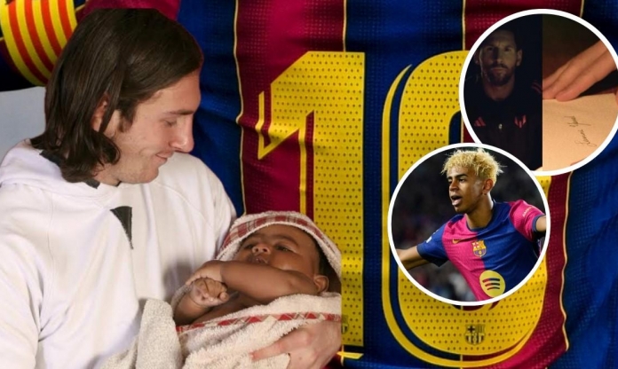 Lamine Yamal bất ngờ được Messi gửi thư