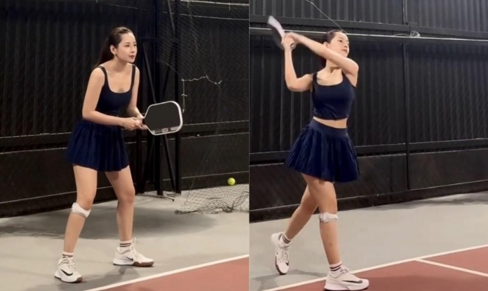 Visual bất chấp “cam thường”, Chi Pu xinh đẹp rạng ngời trên sân pickleball gây bão MXH