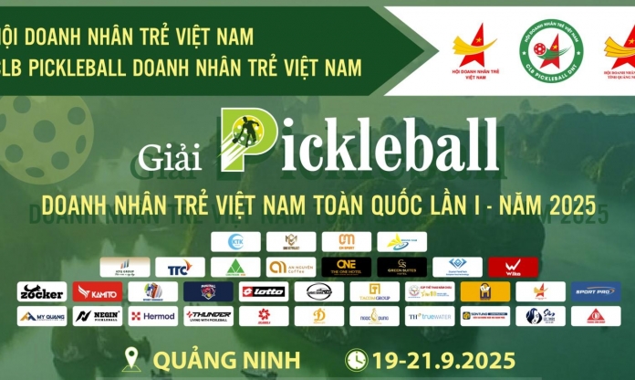 Giải Pickleball Doanh nhân trẻ Việt Nam: Dàn tài trợ khủng tiếp sức sân chơi toàn quốc