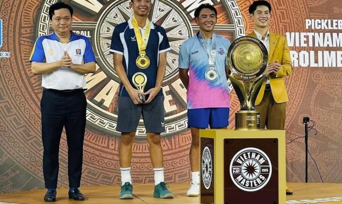 Hạ gục đối thủ quốc tế, Quang Dương lập cú đúp vô địch ở giải pickleball Việt Nam