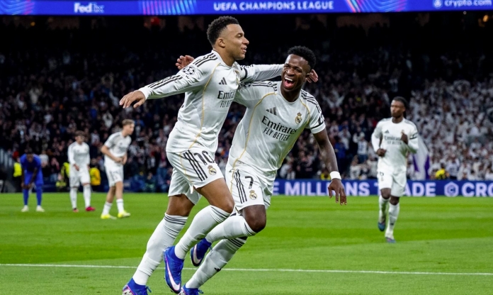 Mbappe lập cú đúp, Real Madrid vùi dập Monaco một set tennis ở cúp C1