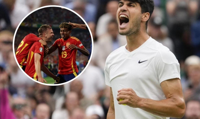 Alcaraz trở thành 'bùa may mắn' của đội tuyển Tây Ban Nha tại Euro 2024