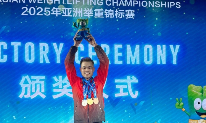 Cử tạ Việt Nam giành HCV đầu tiên tại giải vô địch Châu Á 2025