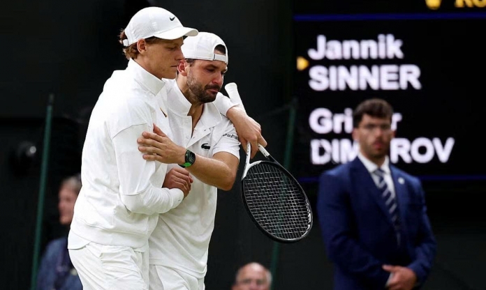 Sinner thất vọng dù giành vé vào tứ kết Wimbledon