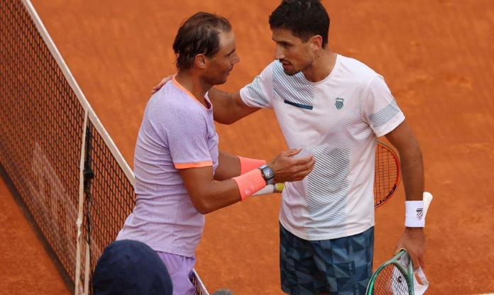 Rafael Nadal giúp đối thủ 'sống trong sung sướng' tại Madrid Open 2024