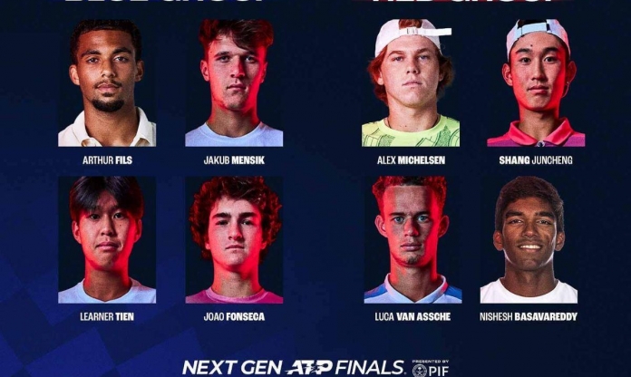 Xuất hiện bảng 'tử thần' ở giải tennis Next Gen ATP Finals 2024