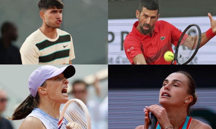 Xác định các tay vợt lọt tứ kết Roland Garros 2025
