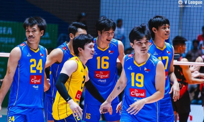 Bóng chuyền nam Philippines thắng trận đầu tiên ở chặng 2 SEA V.League 2025