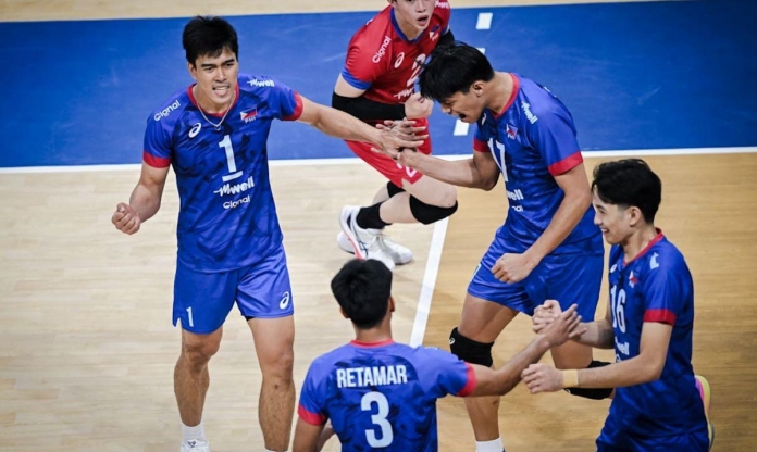 Bóng chuyền nam Philippines thua đậm trận 'chào sân' giải VĐTG