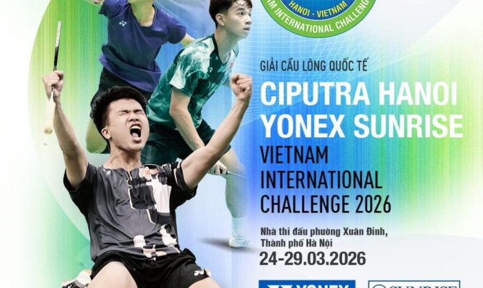 Lịch thi đấu các tay vợt Việt Nam giải cầu lông Ciputra Hanoi 2026 mới nhất