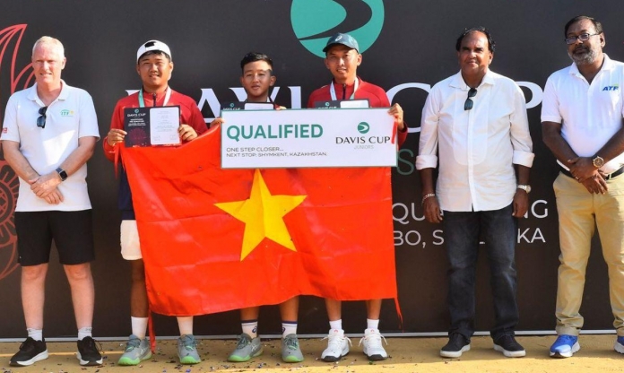 Sao trẻ tỏa sáng, quần vợt Việt Nam tiến sát Vòng chung kết Davis Cup