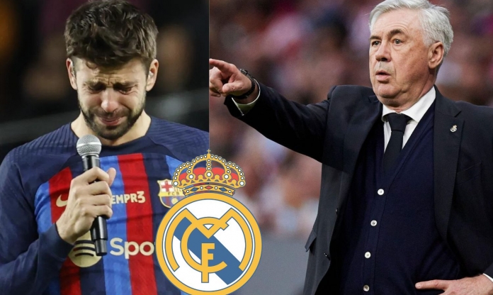 Cà khịa Real Madrid, Pique lập tức bị HLV Ancelotti 'nắn gân'