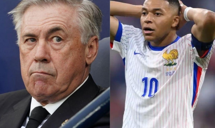 Mbappe bị HLV Ancelotti 'nắn gân' trước trận ra mắt Real Madrid