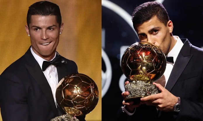 Rodri đáp trả tuyên bố 'không công bằng' của Ronaldo về Quả bóng vàng