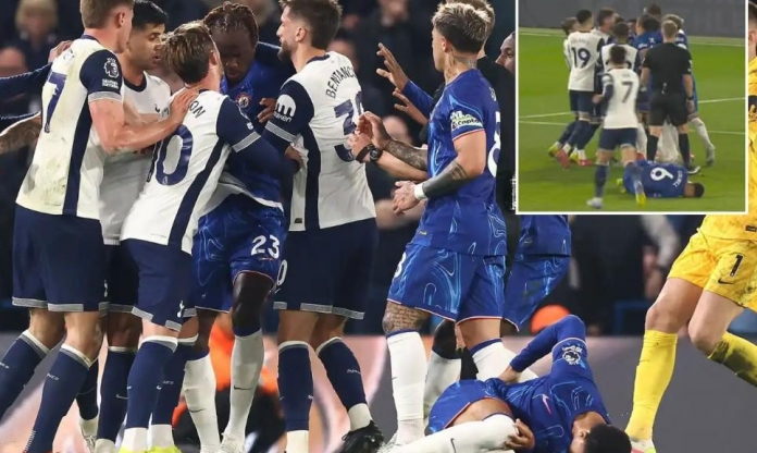 Trận Chelsea vs Tottenham xảy ra xô xát