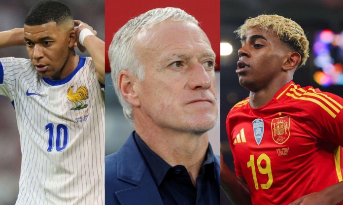 HLV Deschamps thốt lên đúng 1 từ khi so sánh Yamal với Mbappe
