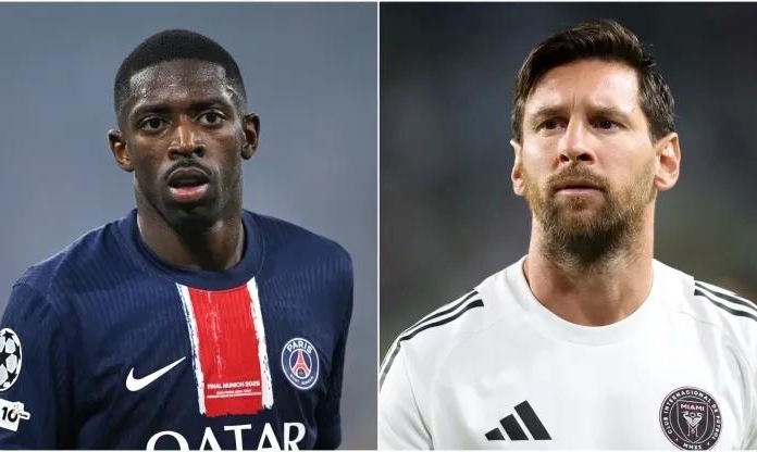 Messi bị Dembele 'lột sạch' đồ trên người