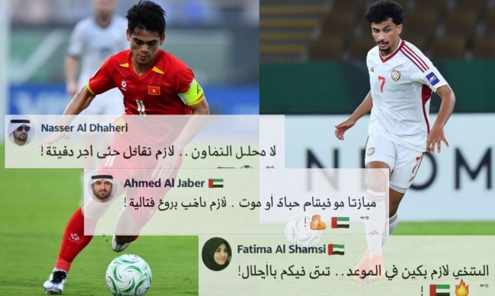 CĐV UAE đồng loạt phản ứng trước trận tứ kết gặp U23 Việt Nam