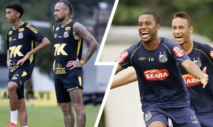Neymar xô xát với con trai Robinho