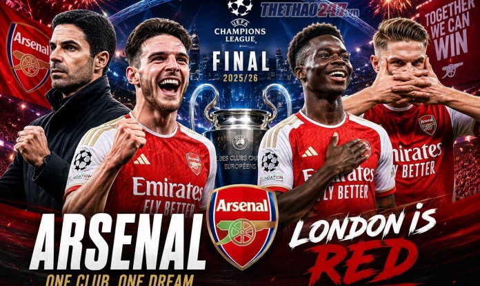 Đội hình Arsenal mạnh nhất tại chung kết Champions League: Không thua kém PSG!