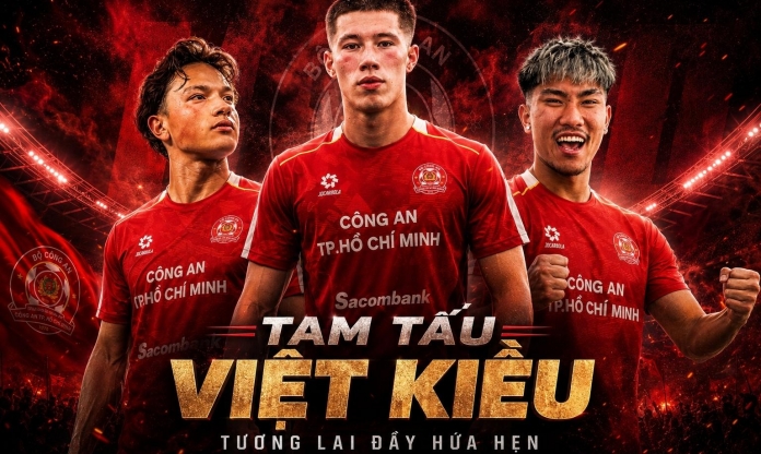 Đội bóng Công An sở hữu tam tấu Việt kiều cực khủng tại V.League 2026/27