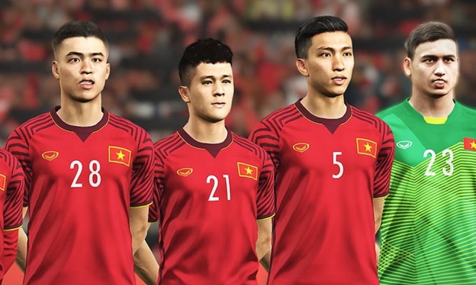 Đội tuyển Việt Nam xuất hiện trong eFootball 2022 với ngoại hình gây tranh cãi
