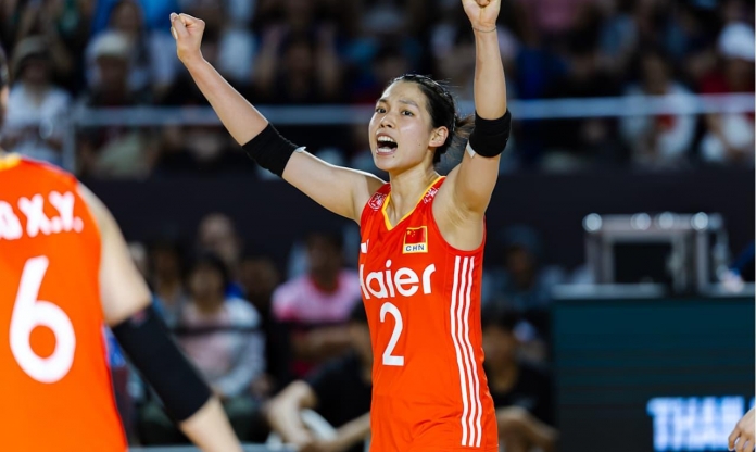 Bóng chuyền nữ Trung Quốc đè bẹp Dominica, chiếm ngôi đầu bảng F