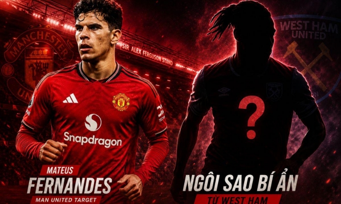 Không chỉ Mateus Fernandes, Man United bất ngờ nhắm một ngôi sao nữa của West Ham