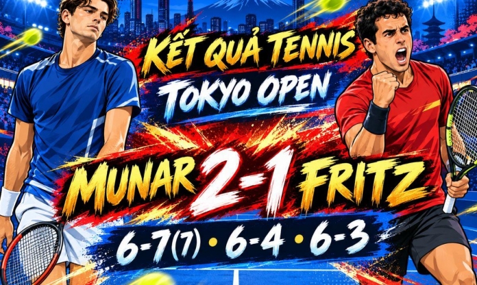 Kết quả Tennis hôm nay 1/10: Taylor Fritz dừng bước sớm tại Japan Open