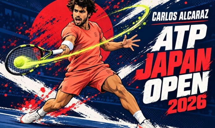 Carlos Alcaraz suýt ôm hận ở vòng một Japan Open 2026 vì thay đổi đầy mạo hiểm