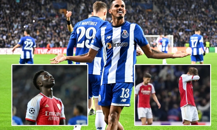 Con số ác mộng Arsenal tái hiện sau 13 năm trong trận thua Porto