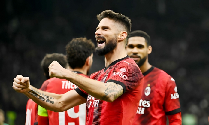 Giroud nổ súng, AC Milan đánh bại Slavia tại lượt đi vòng 1/8 cúp C2