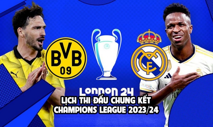 Real Madrid vs Borussia Dortmund: Chung kết cúp C1 đá khi nào?