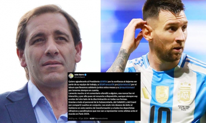 Bị mất chức Thứ trưởng vì yêu cầu Messi xin lỗi, ông Julio Garro lần đầu lên tiếng