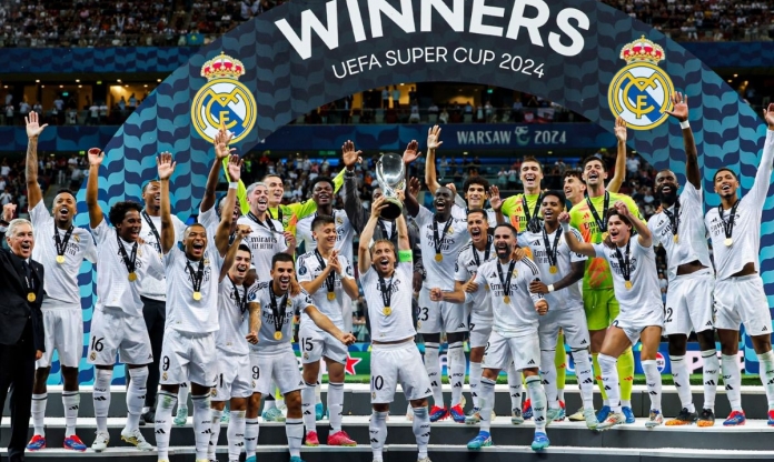 Real Madrid thiết lập kỷ lục tại Siêu cúp châu Âu 2024