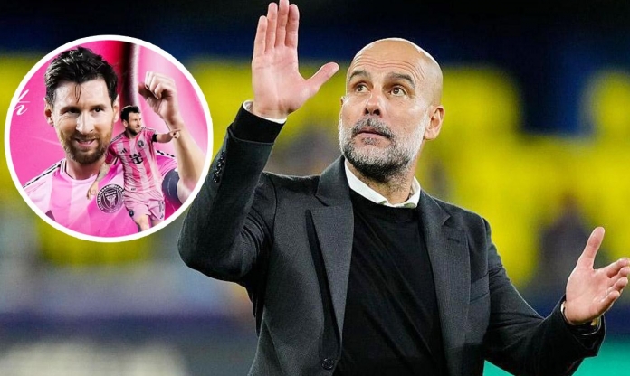Pep Guardiola bất ngờ nhắc tới Messi sau trận thắng tại C1