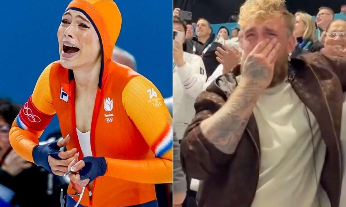 Khoảnh khắc bùng nổ cảm xúc: Jake Paul khóc hết nước mắt khi bạn gái phá kỷ lục Olympic